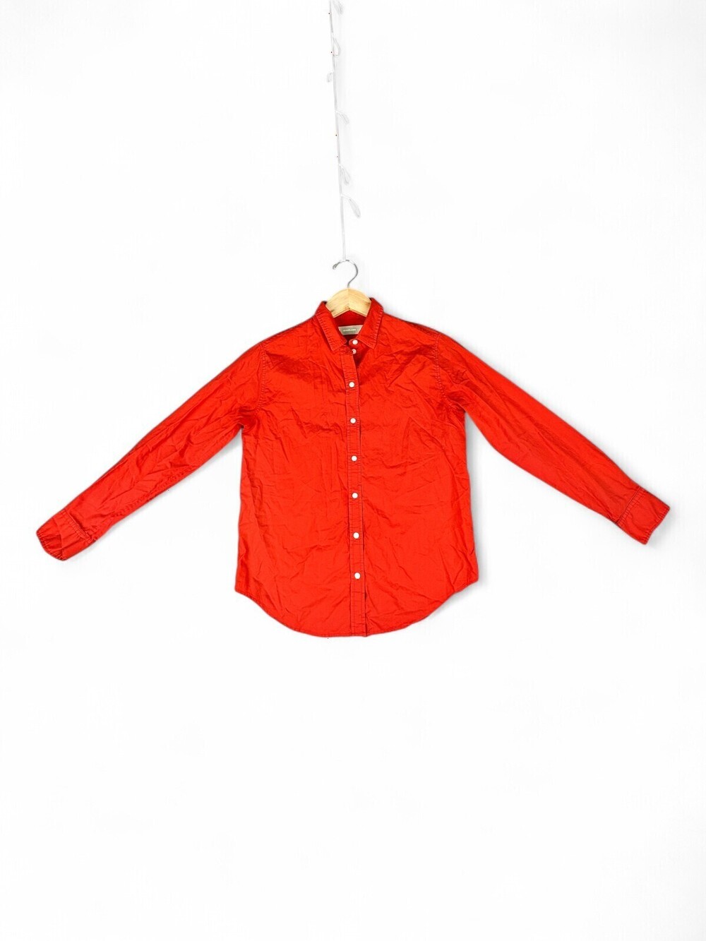 Everlane Women's Classic Button-Down Shirt Size 00 Red